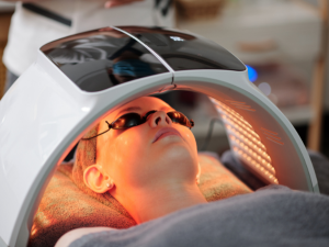LED light therapy facial treatment at London Body Clinic for skin rejuvenation, blemishes, redness and healthier-looking skin