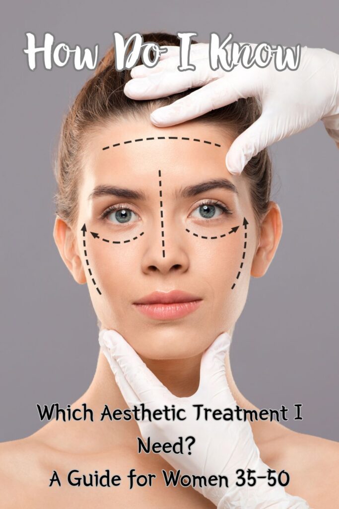 Woman receiving a personalised facial aesthetics consultation to choose the right treatment for ageing skin