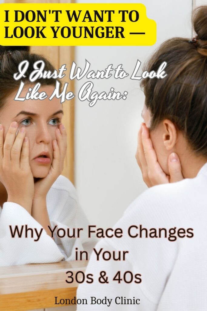 Woman over 35 concerned about sagging skin, jowls and facial ageing