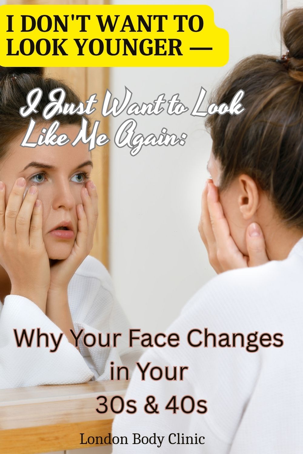 Woman over 35 concerned about sagging skin, jowls and facial ageing