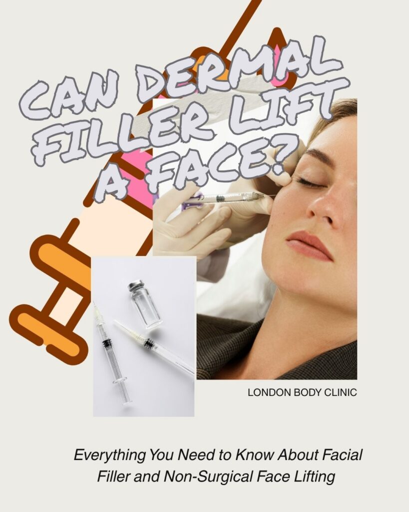 Dermal filler facial rejuvenation treatment for a lifted and youthful-looking face